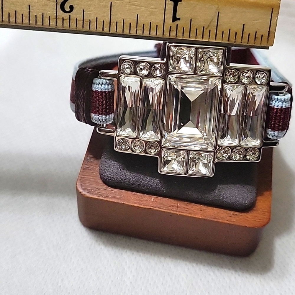 PRADA CRYSTAL STRETCH STATION BRACELET EUC - Picture 8 of 10